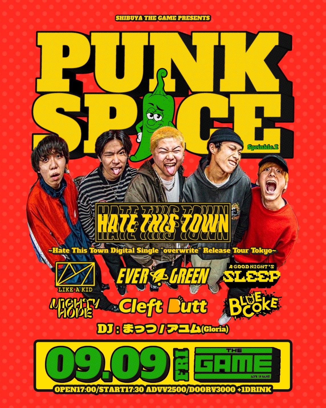 『PUNKSPICE』 Sprinkle.2 ~Hate This Town Digital Single "overwrite" Release Tour Tokyo~