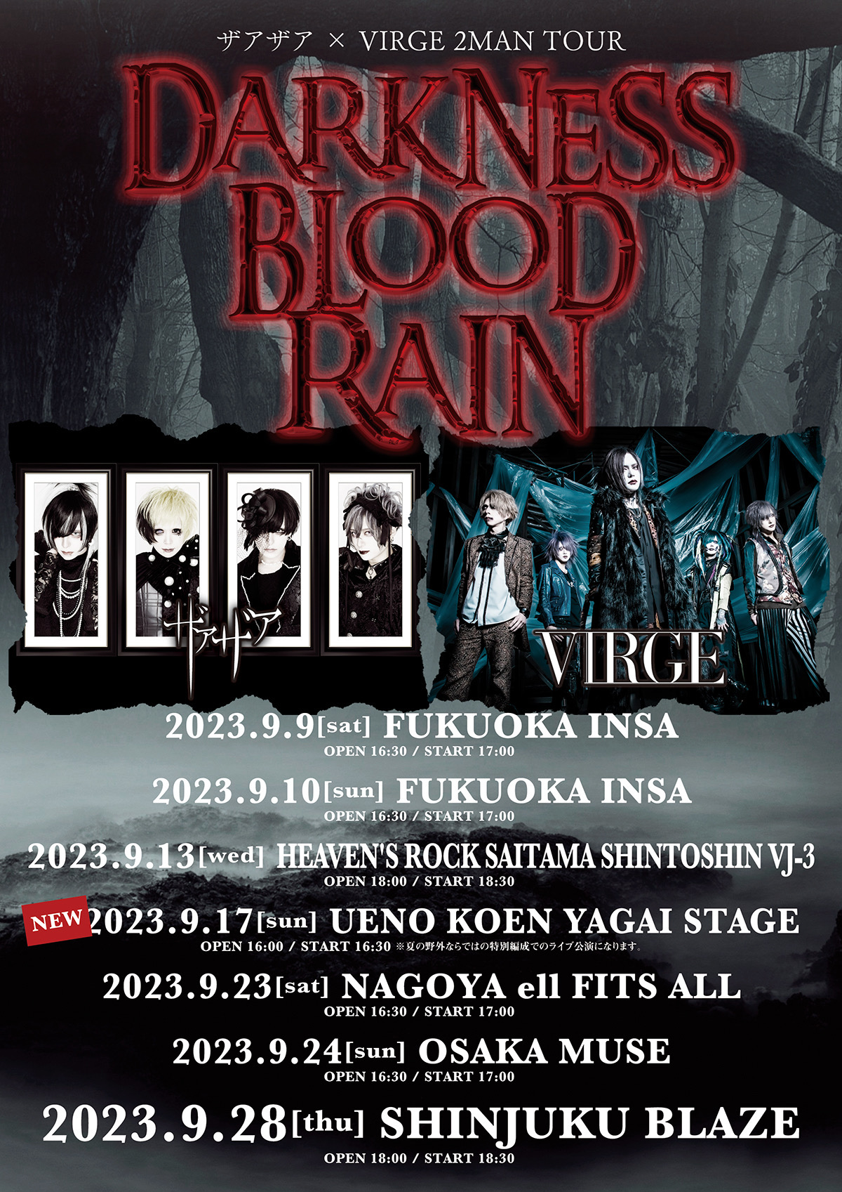 ザアザア × VIRGE 2MAN TOUR DARKNESS BLOOD RAIN 〜納涼編〜