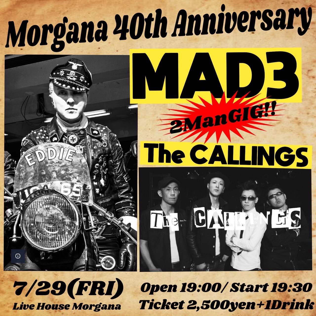 Morgana 40th Anniversary "MAD3・The CALLINGS 2Man GIG!"