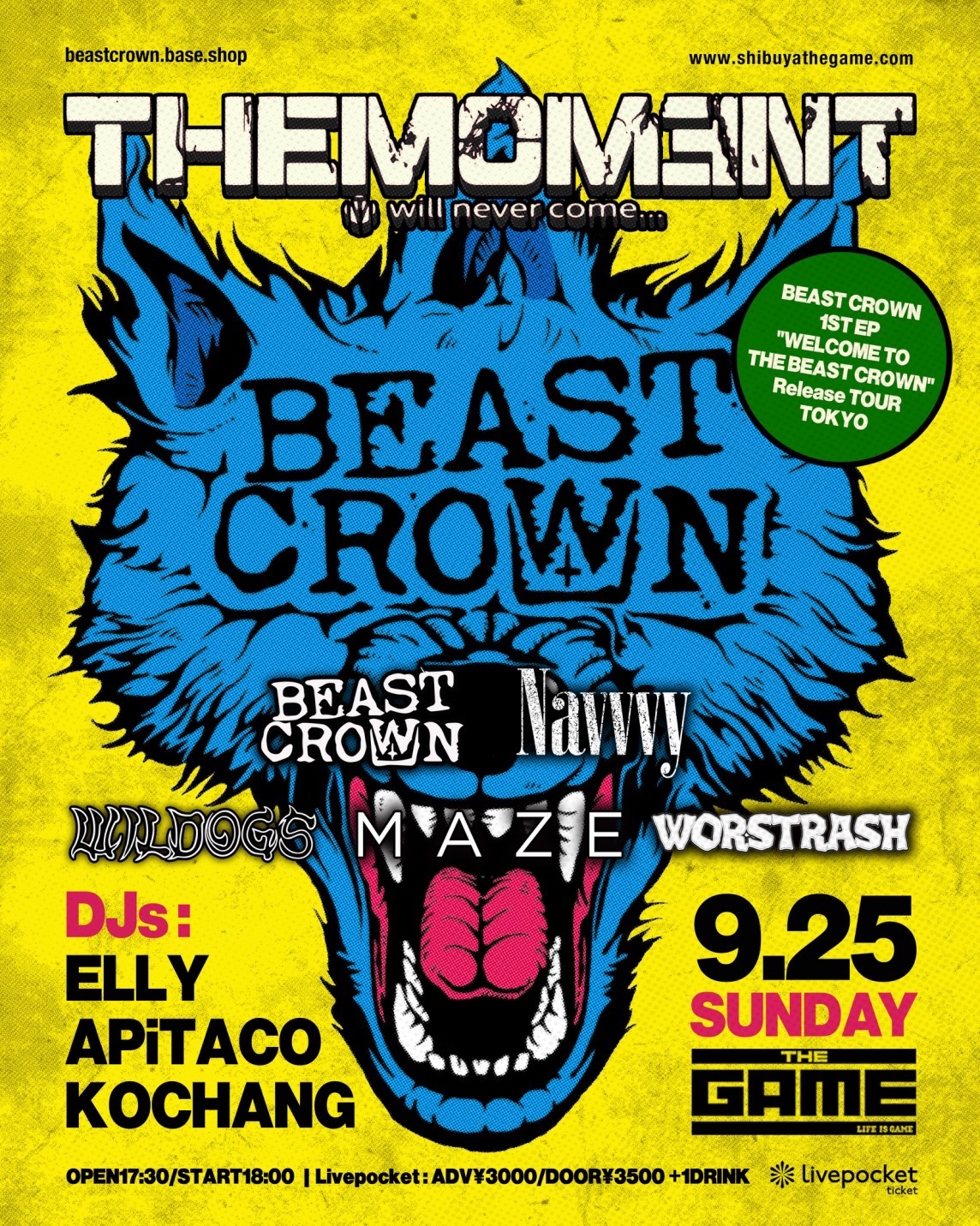 THEMOMENT ~BEAST CROWN 1ST EP"WELCOME TO THE BEAST CROWN" Release TOUR TOKYO~