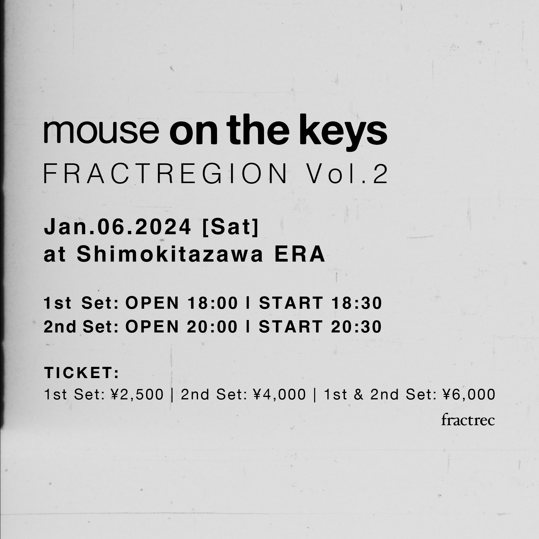 mouse on the keys  “FRACTREGION Vol.2"
