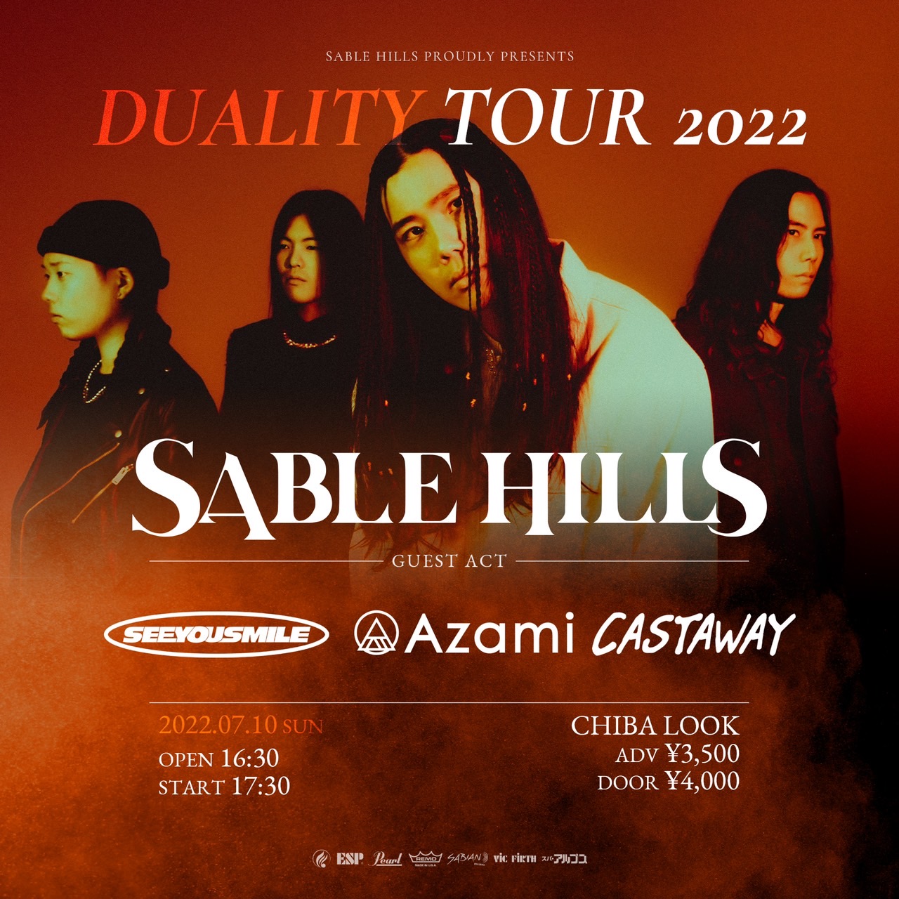 SABLE HILLS「DUALITY TOUR 2022」千葉LOOK