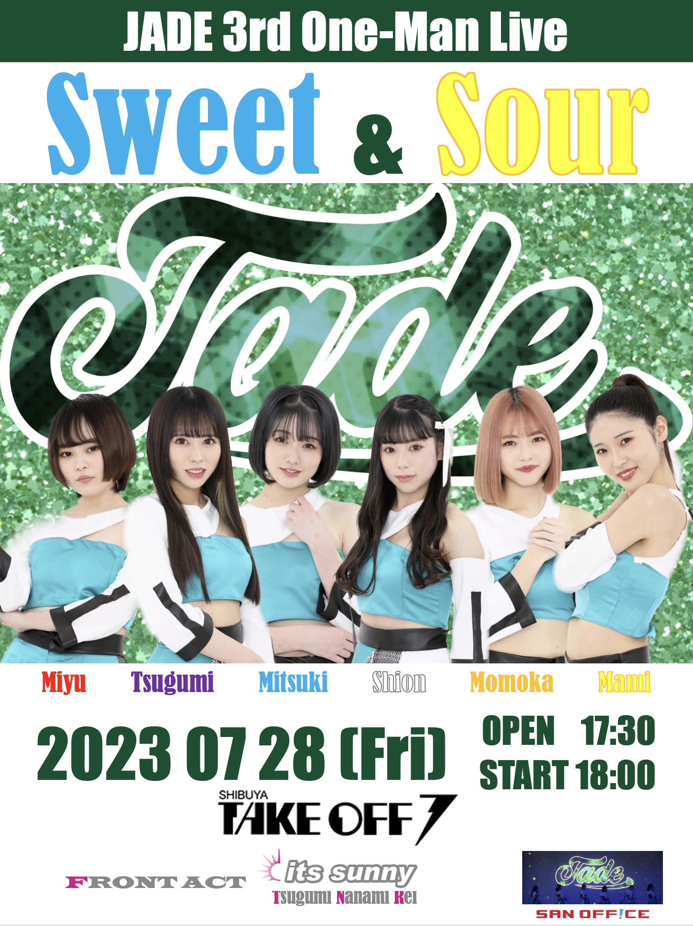 JADE 3rd ワンマン LIVE「Sweet & Sour」 (& it's sunny 新メンバーお披露目)