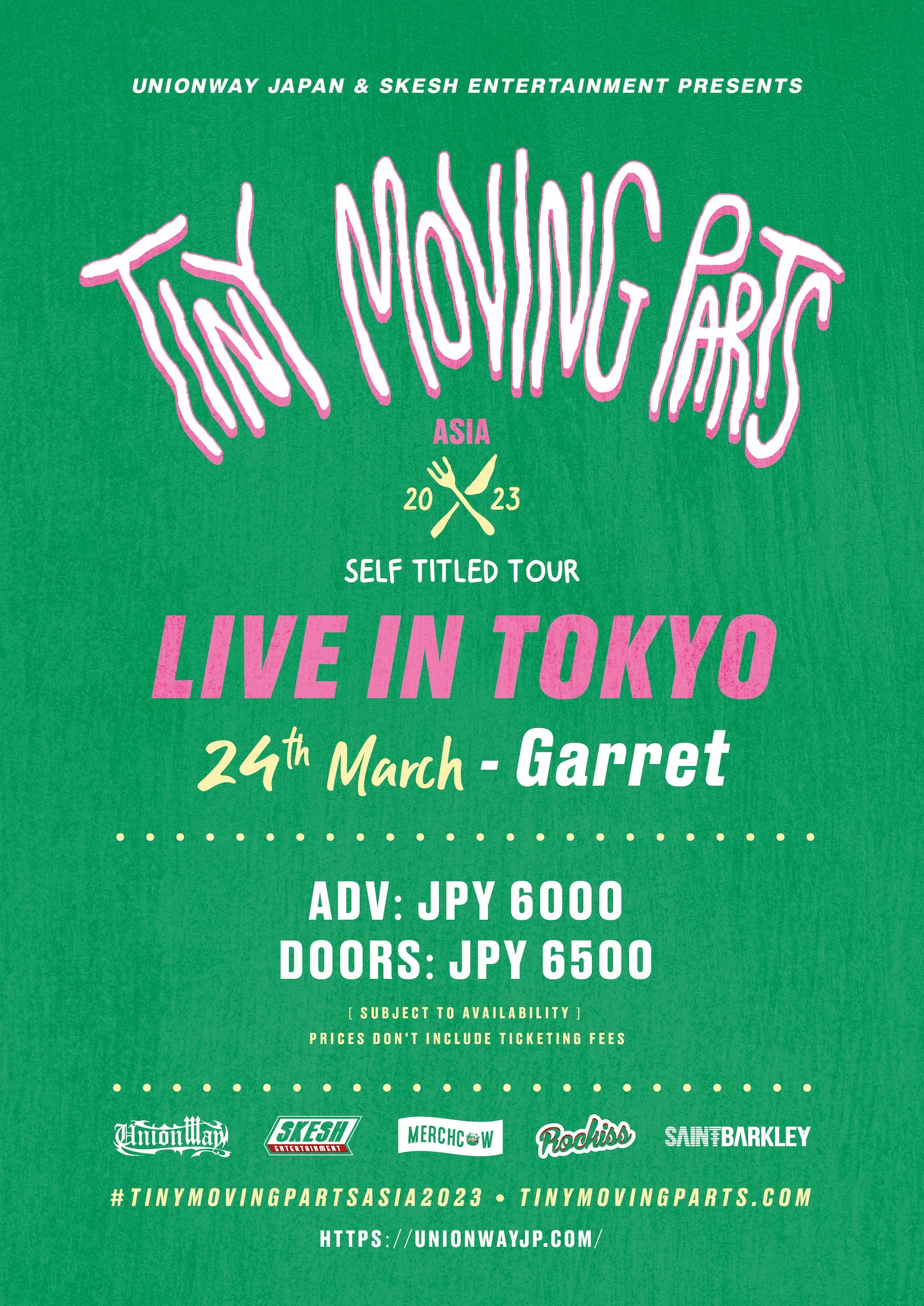 TINY MOVING PARTS 「SELF TITLED ASIA TOUR 2023」